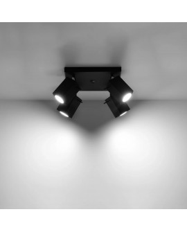 Plafon MERIDA 4 czarny Sollux SL.0102