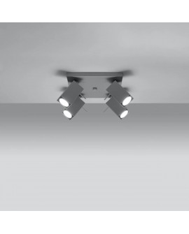 Plafon MERIDA 4 szary Sollux SL.0458