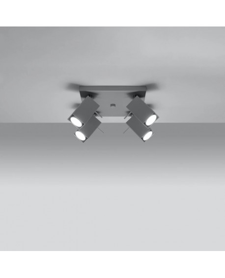 Plafon MERIDA 4 szary Sollux SL.0458