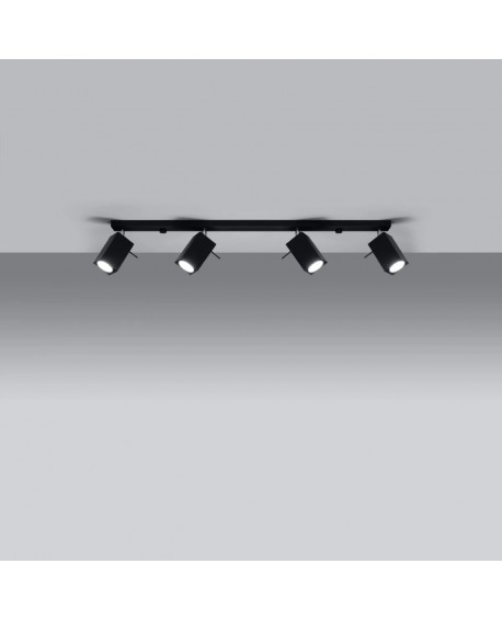 Plafon MERIDA 4L czarny Sollux SL.0459