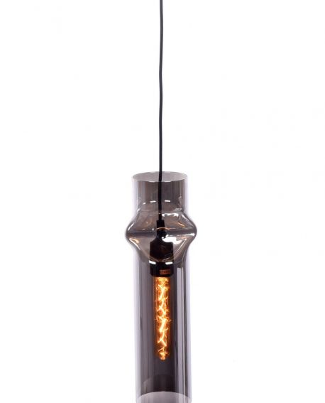 NOWOCZESNA LAMPA WISZĄCA SZKLANA SZARA VARIUS LUMINA DECO