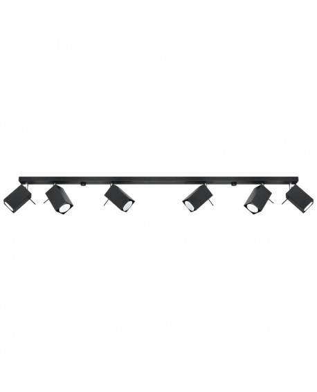 Plafon MERIDA 6L czarny Sollux SL.0460