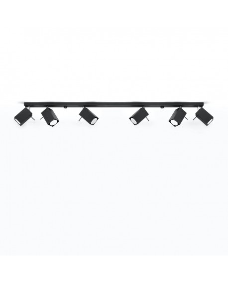 Plafon MERIDA 6L czarny Sollux SL.0460