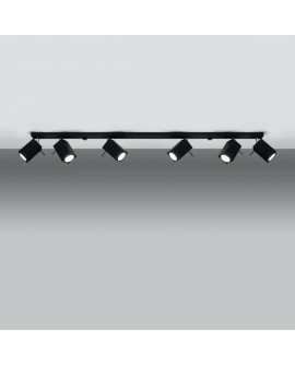 Plafon MERIDA 6L czarny Sollux SL.0460