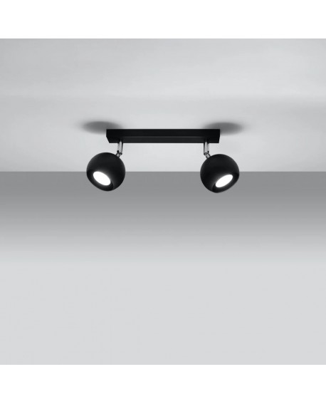 Plafon OCULARE 2 czarny Sollux SL.0444