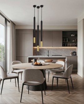 NOWOCZESNA LAMPA WISZĄCA CZARNO-ZŁOTA TUBA SLIM W1