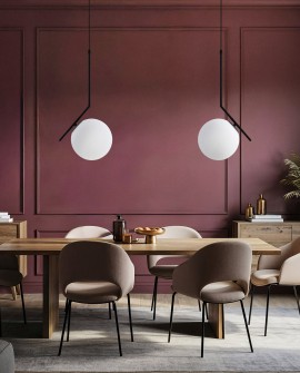 LAMPA WISZĄCA NOWOCZESNA CZARNA BIAŁA KULA SORENTO 20 LUMINA DECO