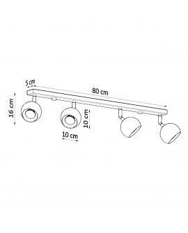 Plafon OCULARE 4L biały Sollux SL.0441