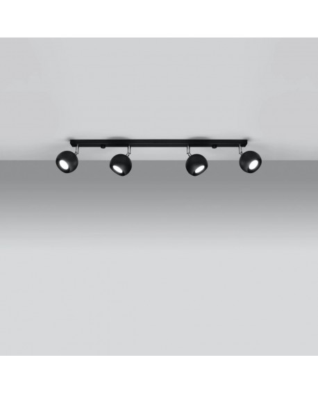 Plafon OCULARE 4L czarny Sollux SL.0447