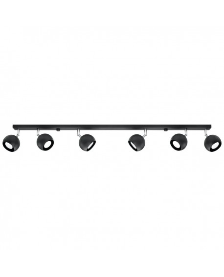 Plafon OCULARE 6L czarny Sollux SL.0448