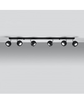 Plafon OCULARE 6L czarny Sollux SL.0448