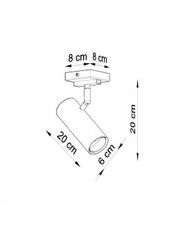 Plafon DIREZIONE 1 czarny Sollux SL.0499