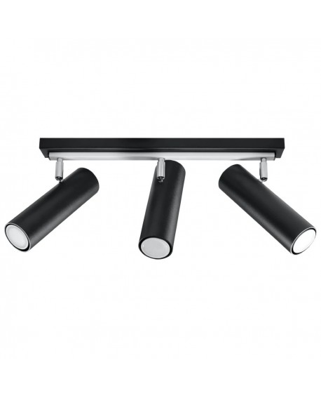 Plafon DIREZIONE 3 czarny Sollux SL.0501