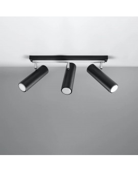 Plafon DIREZIONE 3 czarny Sollux SL.0501