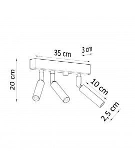 Plafon EYETECH 3 biały Sollux SL.0904