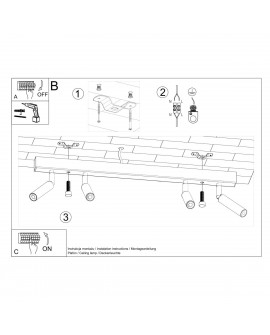Plafon EYETECH 4 biały Sollux SL.0905