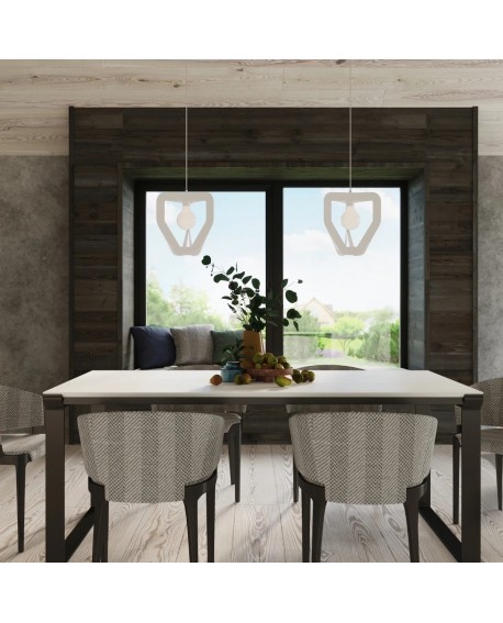 Lampa wisząca TRES biała Sollux SL.0929