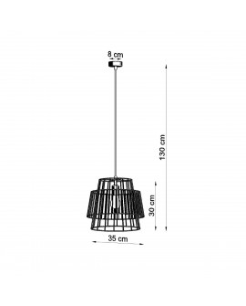 Lampa wisząca GATE czarny Sollux SL.0663