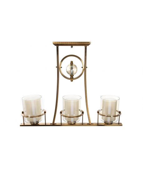 LAMPA SUFITOWA ART DECO MOSIĘŻNA BRONX W3 LUMINA DECO