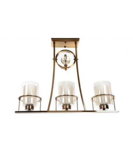 LAMPA SUFITOWA ART DECO MOSIĘŻNA BRONX W3 LUMINA DECO