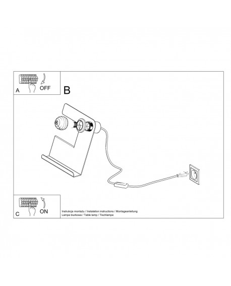 Lampa biurkowa INCLINE czarna Sollux SL.0669