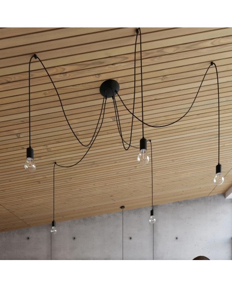 Żyrandol EDISON 3 czarny Sollux SL.0370