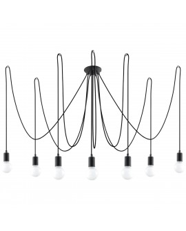 Żyrandol EDISON 7 czarny Sollux SL.0372