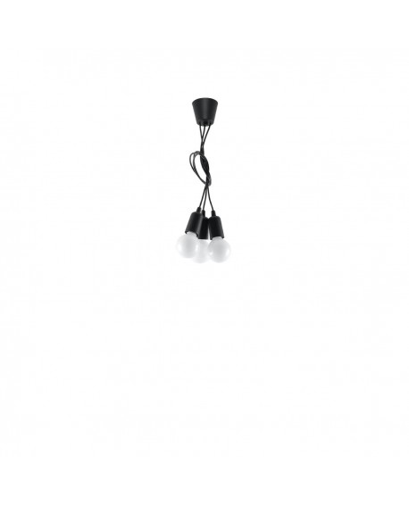 Lampa wisząca DIEGO 3 czarna Sollux SL.0573