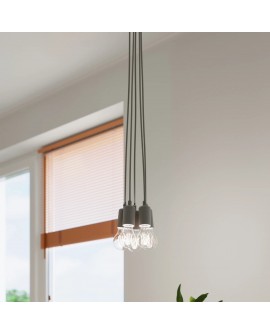 Lampa wisząca DIEGO 3 szara Sollux SL.0576