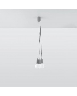 Lampa wisząca DIEGO 3 szara Sollux SL.0576
