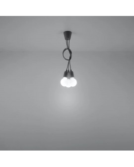 Lampa wisząca DIEGO 3 szara Sollux SL.0576