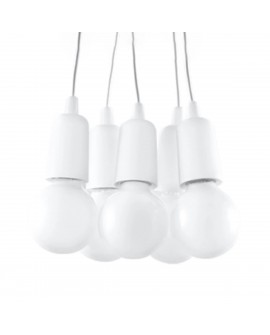 Lampa wisząca DIEGO 5 biała Sollux SL.0571