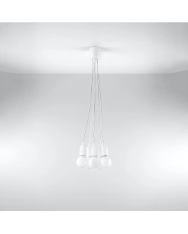 Lampa wisząca DIEGO 5 biała Sollux SL.0571