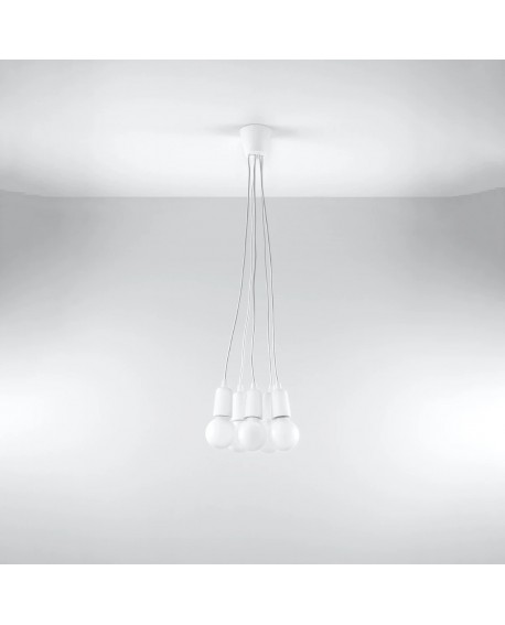 Lampa wisząca DIEGO 5 biała Sollux SL.0571