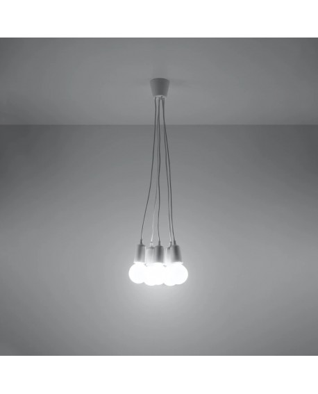 Lampa wisząca DIEGO 5 biała Sollux SL.0571