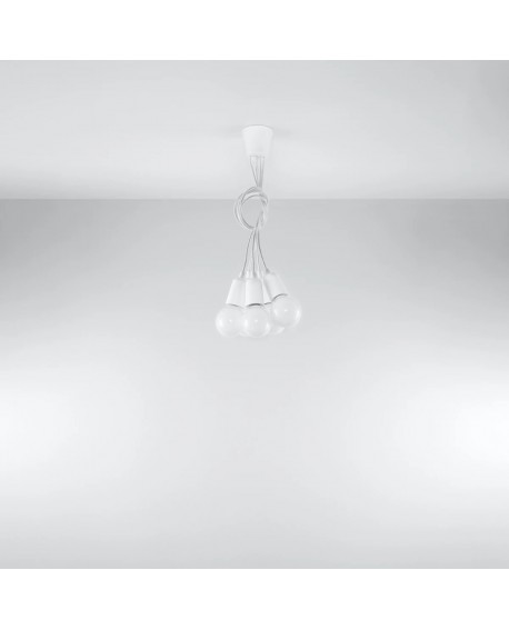 Lampa wisząca DIEGO 5 biała Sollux SL.0571