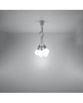 Lampa wisząca DIEGO 5 biała Sollux SL.0571