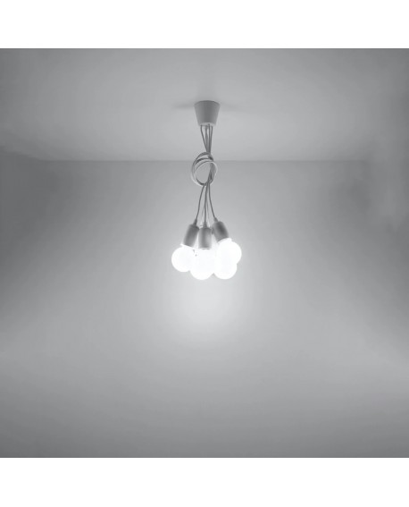 Lampa wisząca DIEGO 5 biała Sollux SL.0571