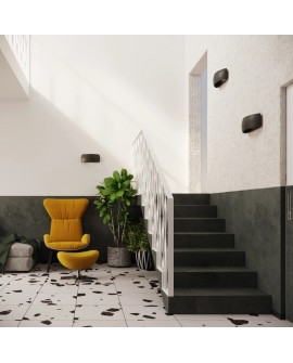 Kinkiet ceramiczny PONTIUS czarny Sollux SL.0876