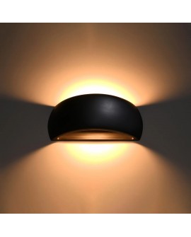 Kinkiet ceramiczny PONTIUS czarny Sollux SL.0876