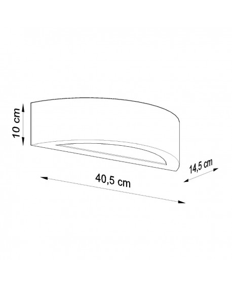 Kinkiet ceramiczny ATENA szary Sollux SL.0873