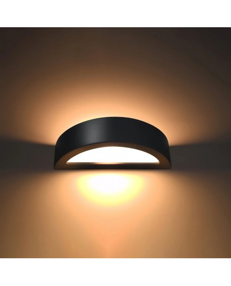 Kinkiet ceramiczny ATENA czarny Sollux SL.0874