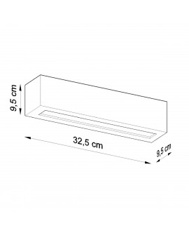 Kinkiet ceramiczny VEGA szary Sollux SL.0877
