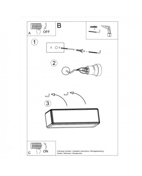 Kinkiet ceramiczny SUBANI Sollux SL.0840