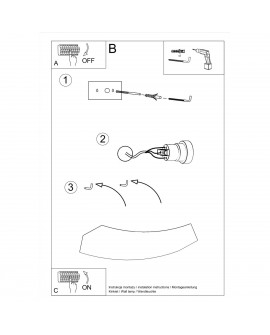 Kinkiet ceramiczny HATTOR Sollux SL.0837
