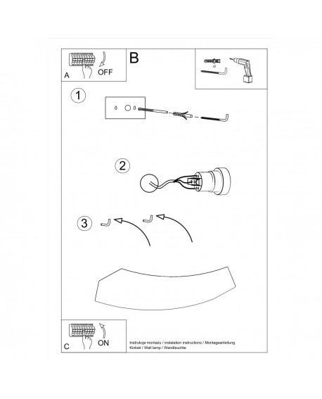 Kinkiet ceramiczny HATTOR Sollux SL.0837