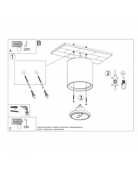 Plafon ceramiczny KALU Sollux SL.0841