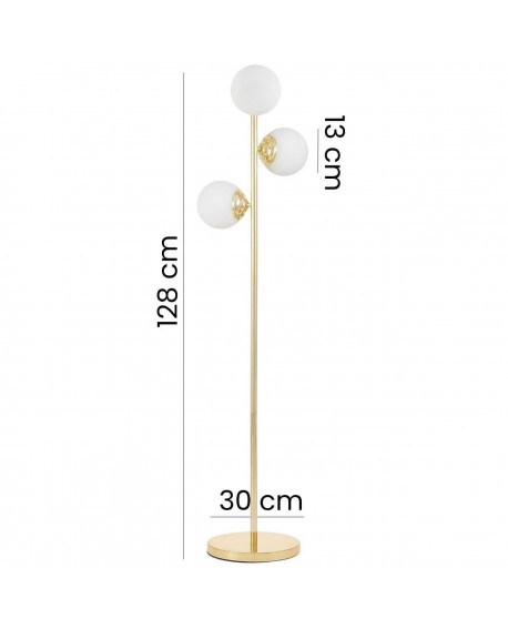 LAMPA STOJĄCA PODŁOGOWA KLASYCZNE ZŁOTO FINO W3