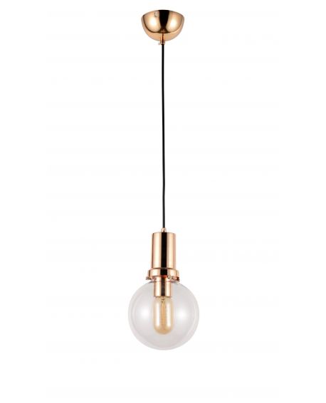 NOWOCZESNA LAMPA WISZĄCA PRZEZROCZYSTO-ZŁOTA DORITO D15 LUMINA DECO