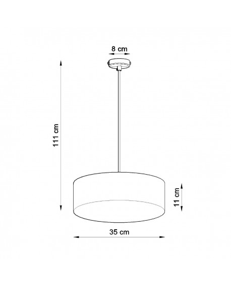 Lampa wisząca ARENA 35 szara Sollux SL.0116